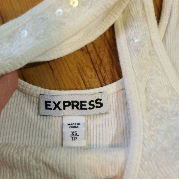 Express Sequined Tank ribbed tank - Picture 3 of 6